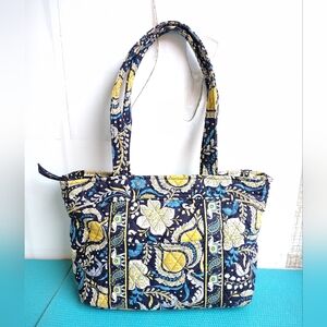 Vera Bradley Quilted Floral Shoulder Bag - Zipper Closure Multicolor - Medium